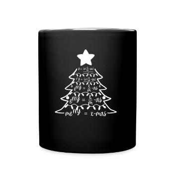 Mathématiques Xmas Tree Cadeau de Noël - Mug uni - noir - Devant