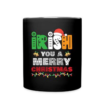 Irlandais vous un joyeux Noël drôle de vacances de Noël - Mug uni - noir - Devant