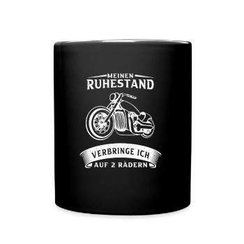 Ruhestand Motorradfahrer Biker - Tasse einfarbig - Schwarz - Vorne