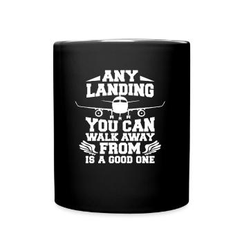 Pilot Airplane Sayings - Full Colour Mug - black - Front