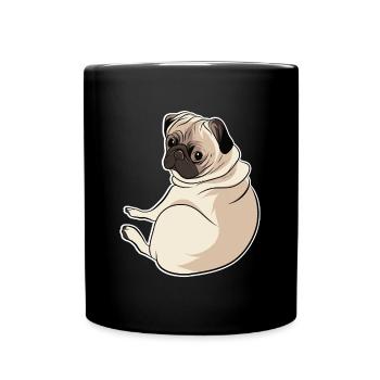 pug - Full Colour Mug - black - Front