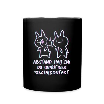 Keep distance! You unnecessary social contact anime - Full Colour Mug - black - Front