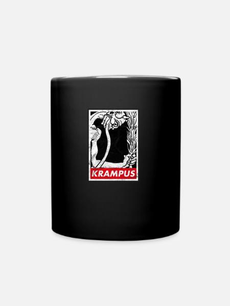 Krampus : l'horreur du démon occulte germanique de Noël - Mug uni - noir