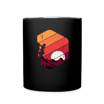 Rock Climbing Retro - Full Colour Mug - black - Front