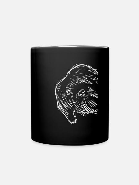 Curious Tibetan Terrier Dog - Full Colour Mug - black