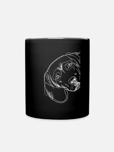 Tiroler Bracke Hund - Tasse einfarbig - Schwarz