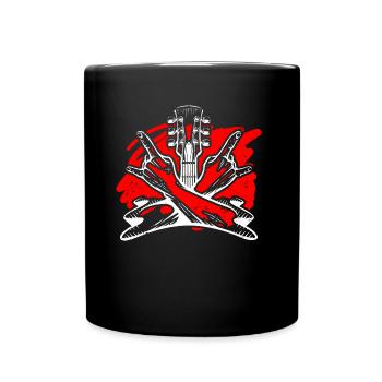 Musicien guitare guitare Rock E-guitare - Mug uni - noir - Devant
