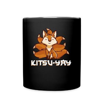 Kitsune Japanese Folklore Wildlife Fox Animal - Mug uni - noir - Devant