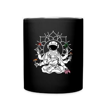 Astronaute Magic Mushrooms Psychedelic LSD - Mug uni - noir - Devant