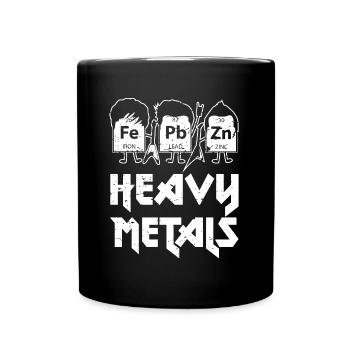 Heavy Metals Chemie Schwermetalle Musik Geek - Tasse einfarbig - Schwarz - Vorne