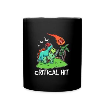 D20 Cubes Touche critique Dinosaure - Mug uni - noir - Devant