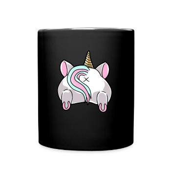 Einhorn Hintern Magische Einhorn Liebhaber - Tasse einfarbig - Schwarz - Vorne