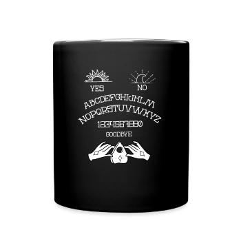Ouija Board Witchcraft Wicca Spooky - Full Colour Mug - black - Front