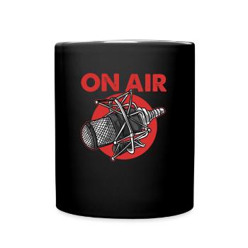 On Air Podcast microphone émission de radio présentateur - Mug uni - noir - Devant