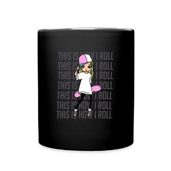 How I Roll Skater Skating Deck Skateboarding - Full Colour Mug - black - Front