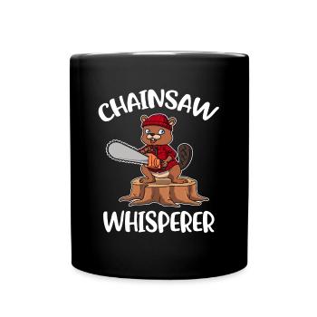 Tronçonneuse Whisperer Lumberjack Cadeau - Mug uni - noir - Devant