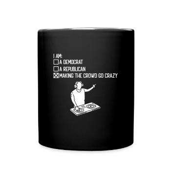 DJ Discjockey - Tasse einfarbig - Schwarz - Vorne