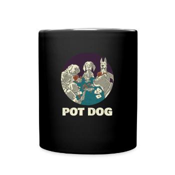 Poker Pokerspieler Texas Holdem - Tasse einfarbig - Schwarz - Vorne