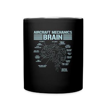 Aircraft Mechanic Aircraft Technician - Full Colour Mug - black - Front