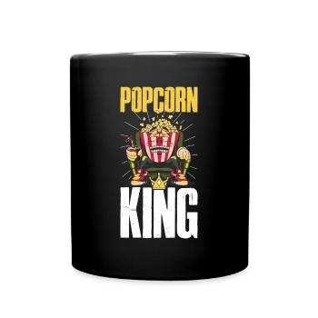 Popcorn King Popcorn Geschenk - Tasse einfarbig - Schwarz - Vorne