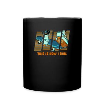 Skateboard Skateboarder Skater - Tasse einfarbig - Schwarz - Vorne
