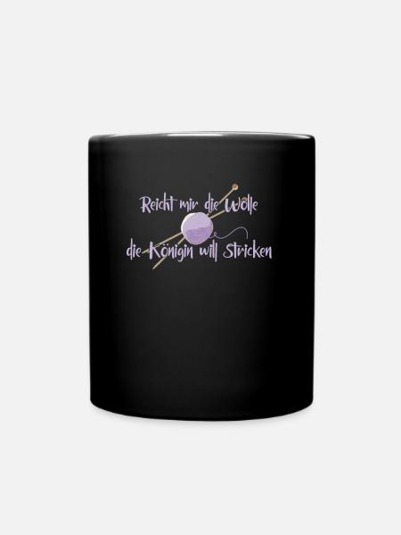 Stricken - Tasse einfarbig - Schwarz