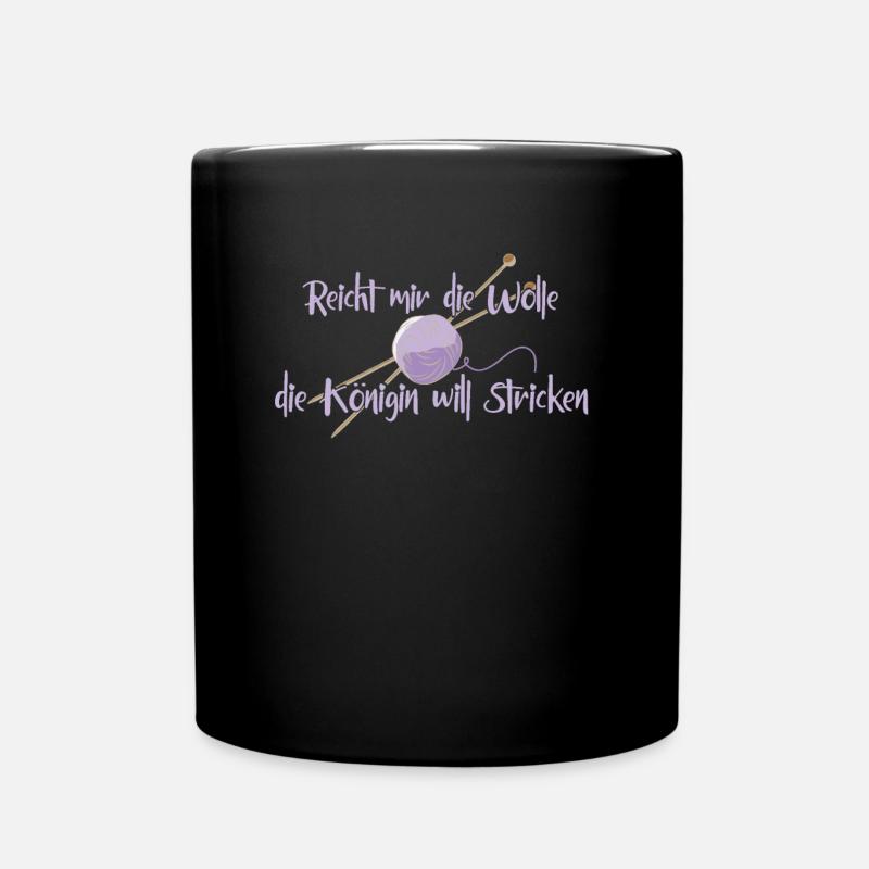 Stricken - Tasse einfarbig - Schwarz