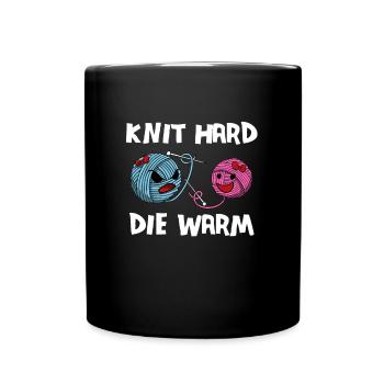 Stricken - Tasse einfarbig - Schwarz - Vorne