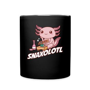 Snaxolotl Axolotl Geschenk - Tasse einfarbig - Schwarz - Vorne
