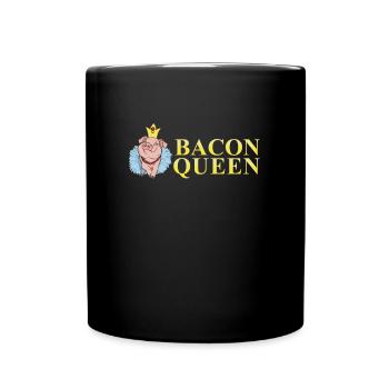 Bacon Speck Frühstück - Tasse einfarbig - Schwarz - Vorne