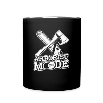 Baumklettern Baumpfleger Arborist Baumkletterer - Tasse einfarbig - Schwarz - Vorne