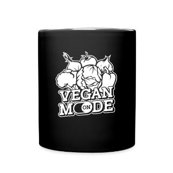 Vegan Veganer - Tasse einfarbig - Schwarz - Vorne