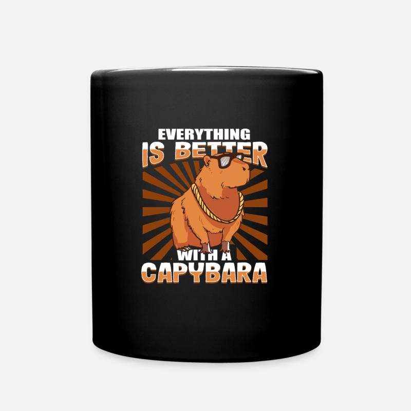 Capybara capybara rongeur - Mug uni - noir