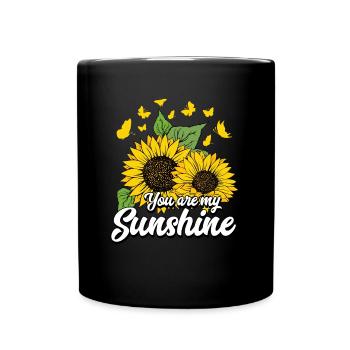Schmetterling - Tasse einfarbig - Schwarz - Vorne