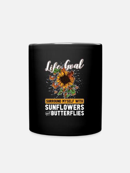 Schmetterling - Tasse einfarbig - Schwarz