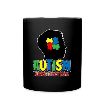 Autismus Autist - Tasse einfarbig - Schwarz - Vorne