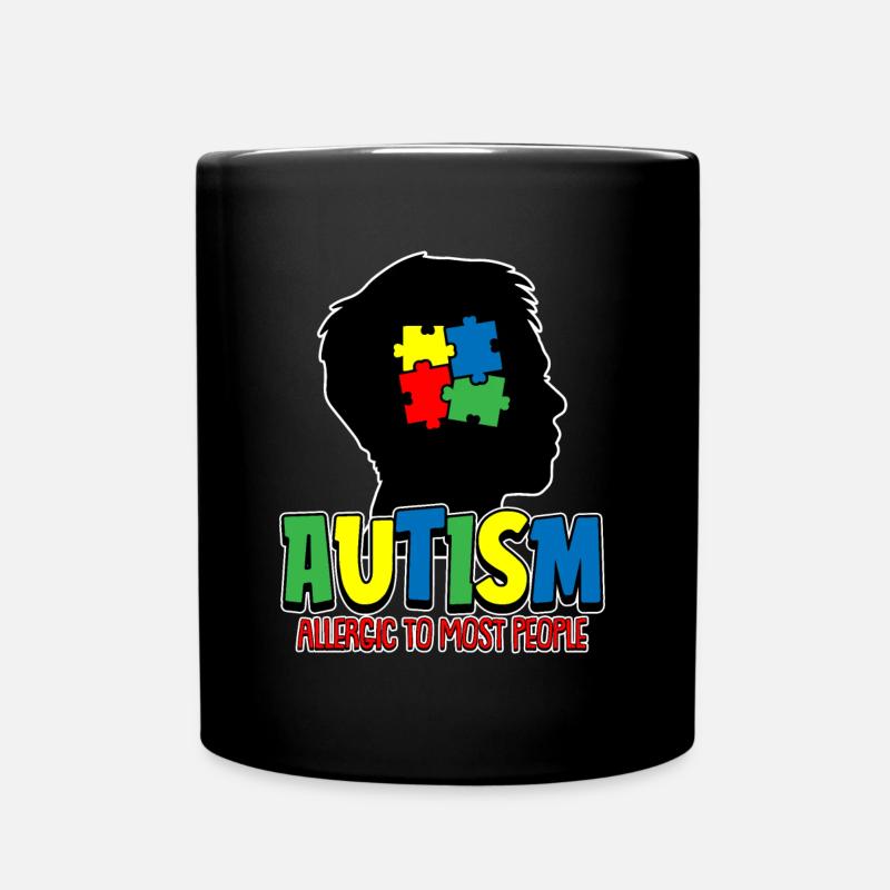 Autismus Autist - Tasse einfarbig - Schwarz