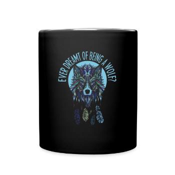 Wolf - Full Colour Mug - black - Front