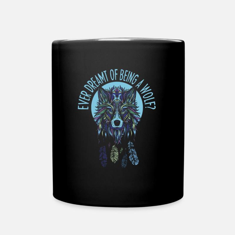 Wolf - Full Colour Mug - black