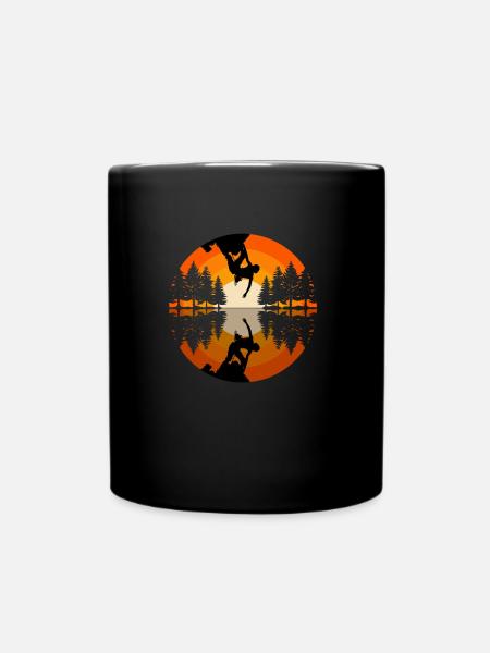 Klettern Bergsport Kletterer - Tasse einfarbig - Schwarz