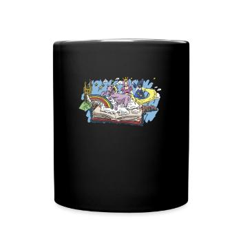 Bookworm Bookworm Book Reading - Full Colour Mug - black - Front