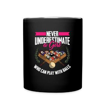 Billiards 8-ball - Full Colour Mug - black - Front