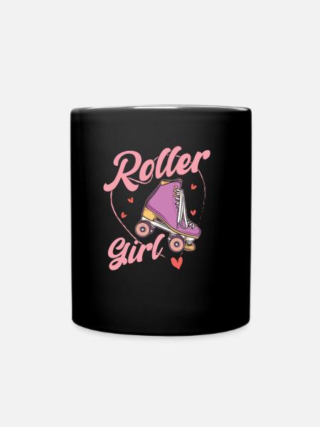 Rollschuhe Laufen Roller Skates - Tasse einfarbig - Schwarz