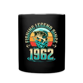 Pêcheur Né En 1962, 60 Ans Anniversaire - Mug uni - noir - Devant