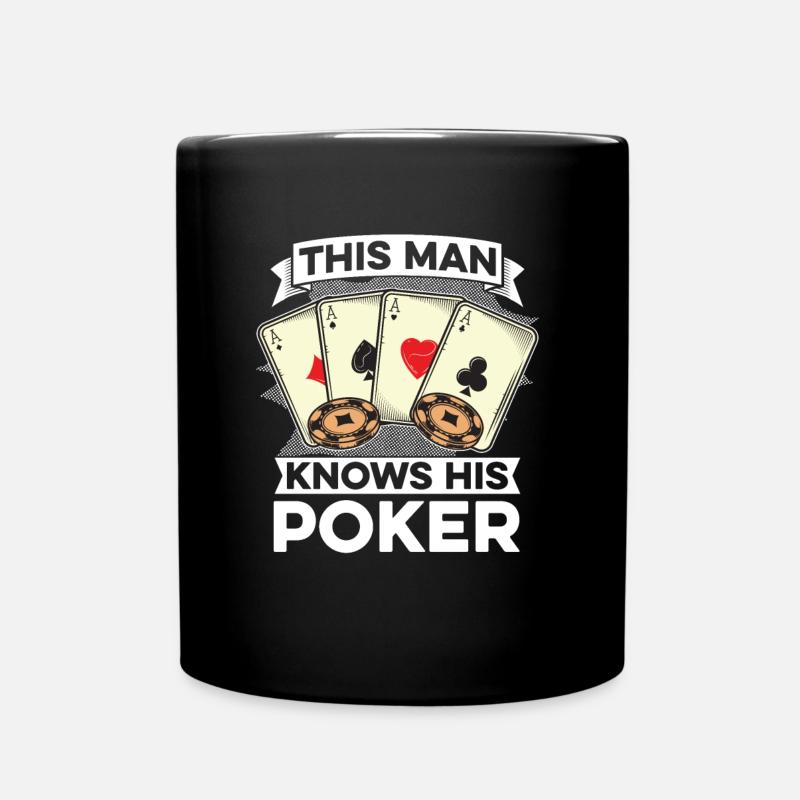 Joueur de poker Texas Holdem - Mug uni - noir