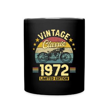 51st Anniversary 1972 Biker 51 Years Anniversary - Full Colour Mug - black - Front