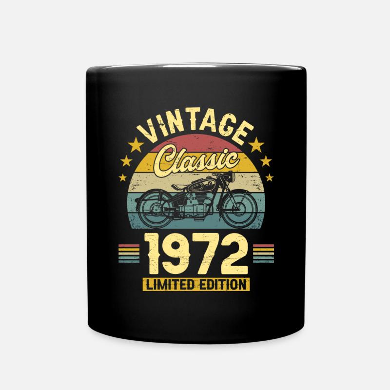 51e Anniversaire 1972 Motard 51 Ans Anniversaire - Mug uni - noir