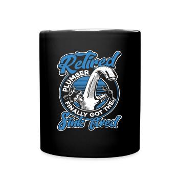 Plumber Sanitary Heating Engineer Plant Mechanic - Full Colour Mug - black - Front