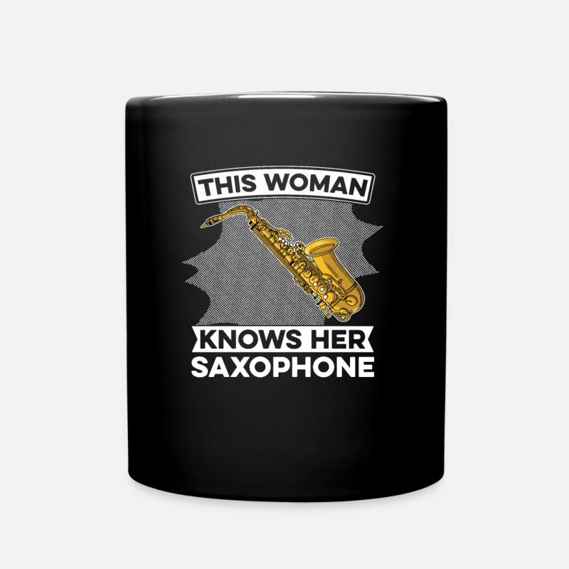 Saxophone Sax Saxophone Saxophone Musicien Jazz - Mug uni - noir