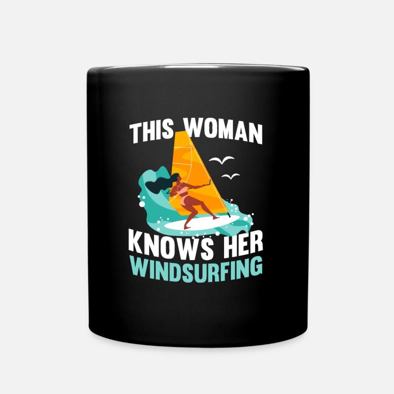 Windsurfing Windsurfen - Tasse einfarbig - Schwarz